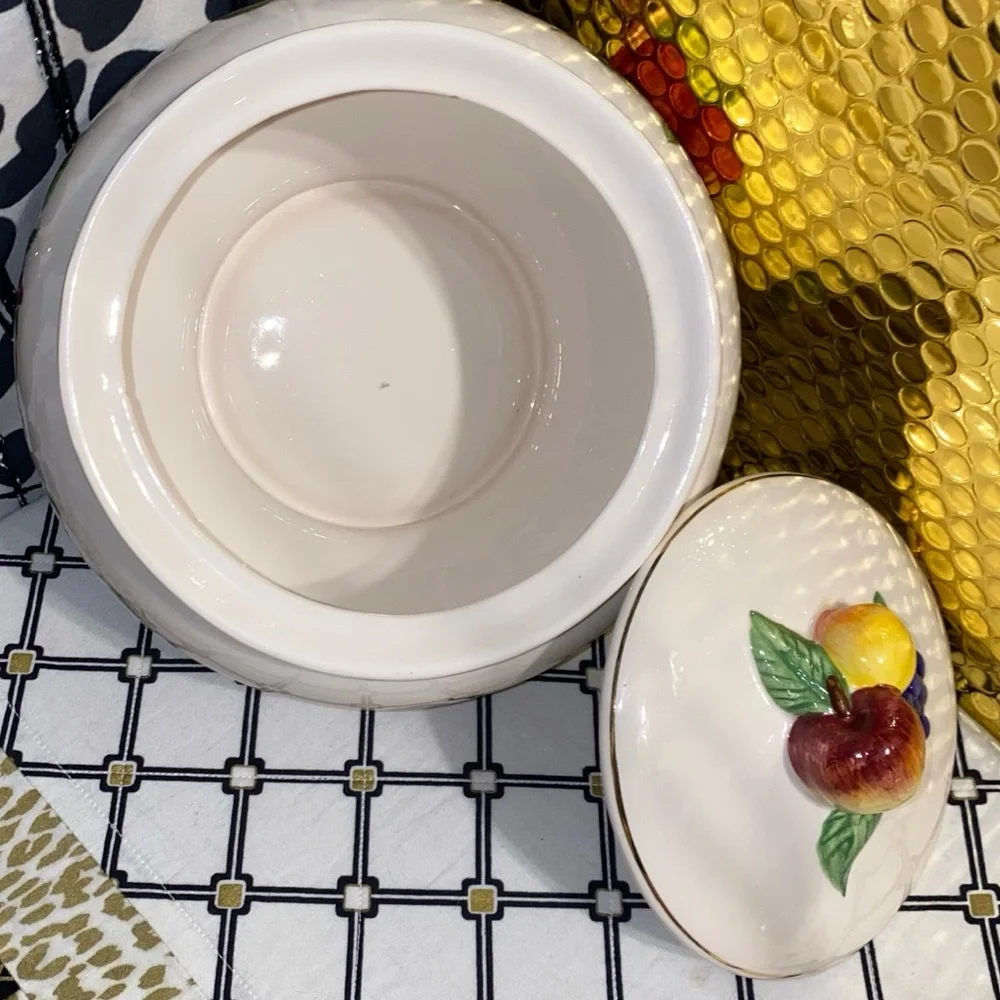VINTAGE 1980 TELEFLORA FRUIT CERAMIC SERVING BOWL